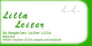 lilla leiter business card